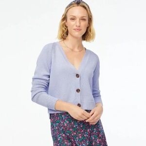 J.Crew Cotton-blend V-neck Cardigan Sweater